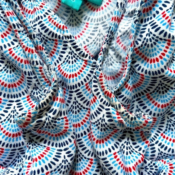 Escapada Cross Hem Scallop Dot Sleeveless Top Size Small - Picture 9 of 9